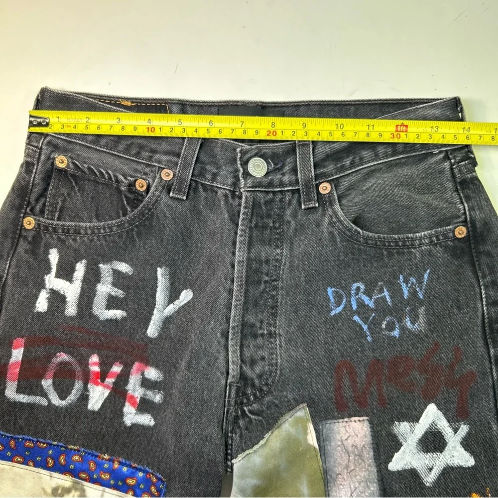 Guernika Levi’s 501 Hand-Painted Jeans Reworked Art Denim Collectible 29x34 RARE - Picture 5 of 16